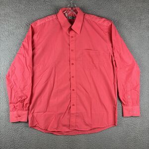 Desire Collection Shirt Men's Size Large Pink Long Sleeve Button Up
